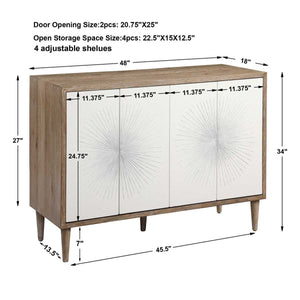Dani 4 Door Cabinet - perfect storage for drinks and glassware | Image 9 | InSTYLE Home & Rugs