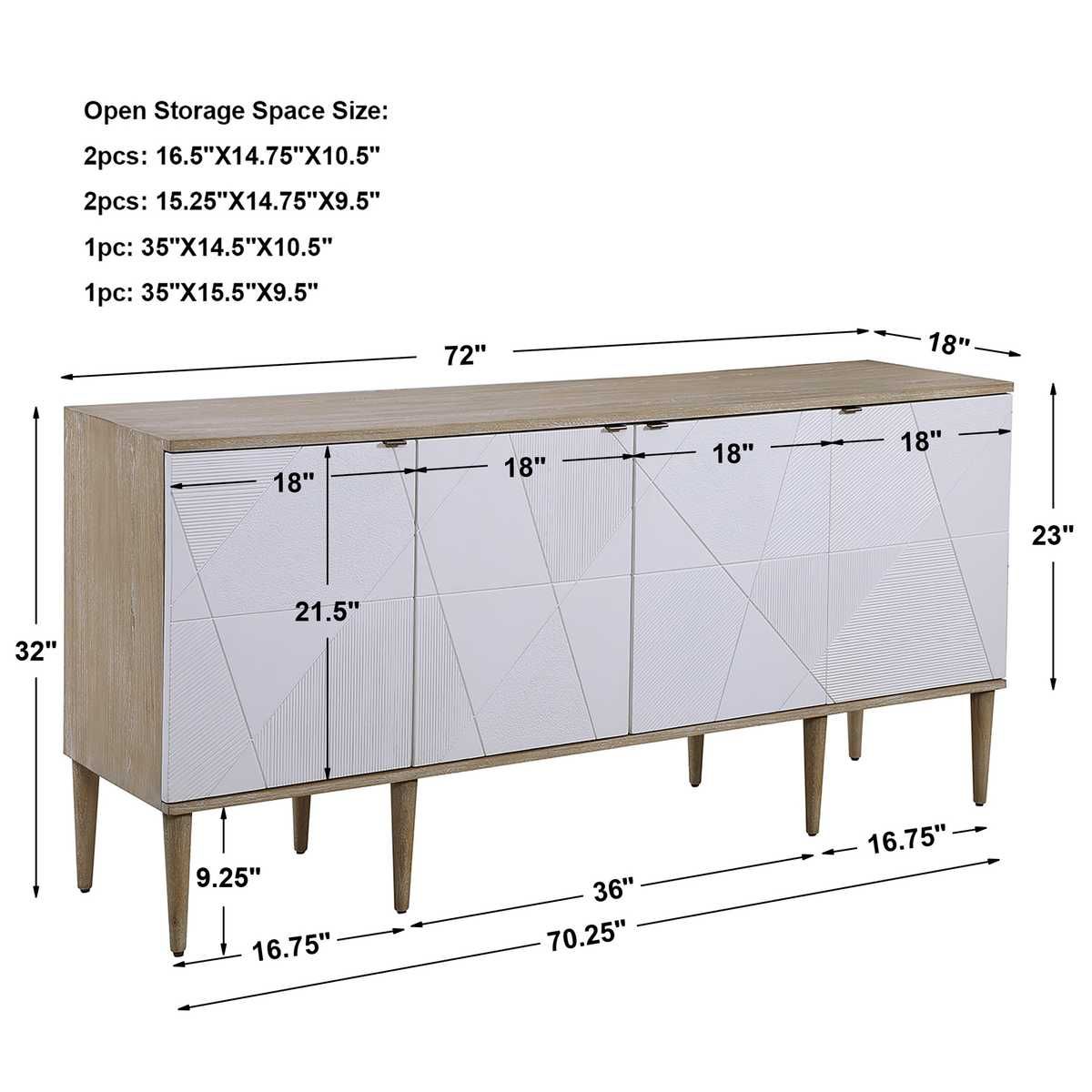 Tightrope 4 Door Cabinet - stylish bar carts for entertaining | Image 11 | InSTYLE Home & Rugs