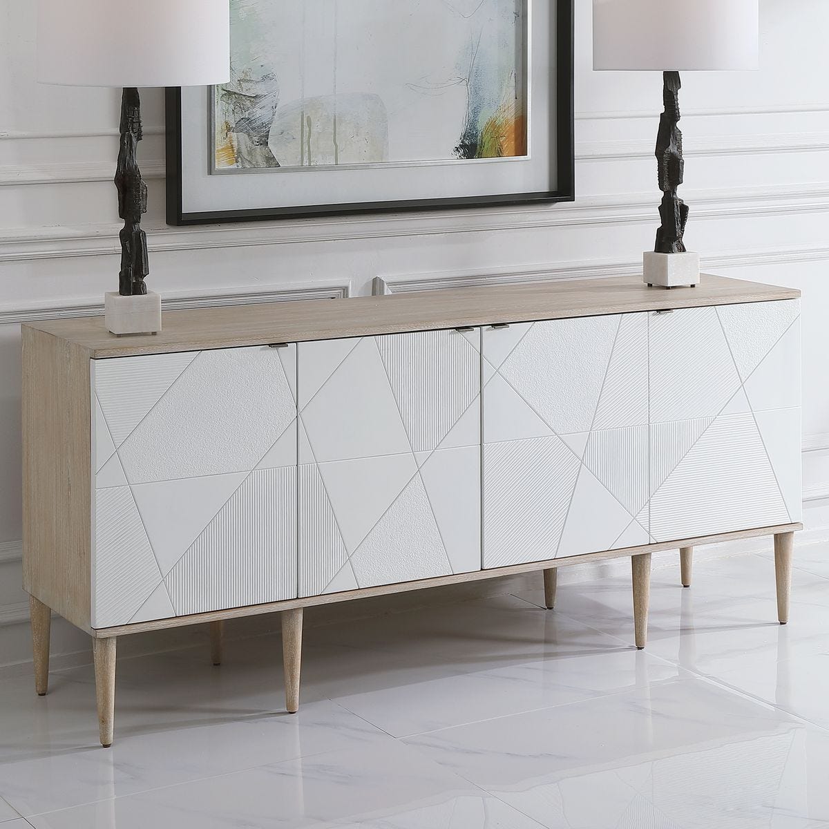 Tightrope 4 Door Cabinet - stylish bar carts for entertaining | Image 10 | InSTYLE Home & Rugs