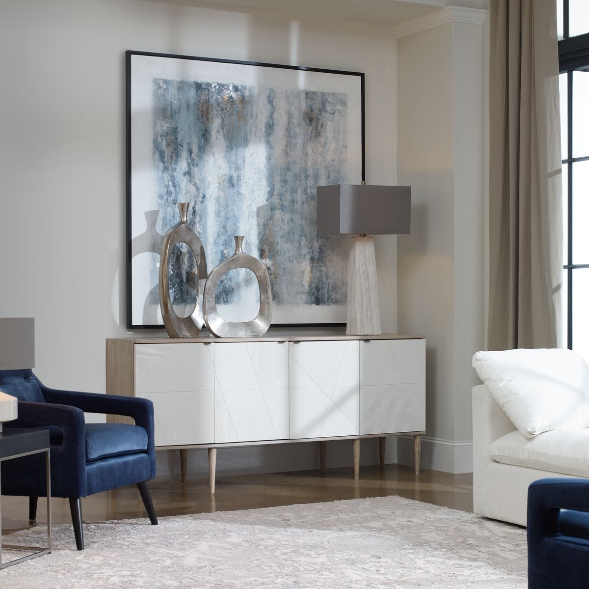 Tightrope 4 Door Cabinet - stylish bar carts for entertaining | Image 9 | InSTYLE Home & Rugs