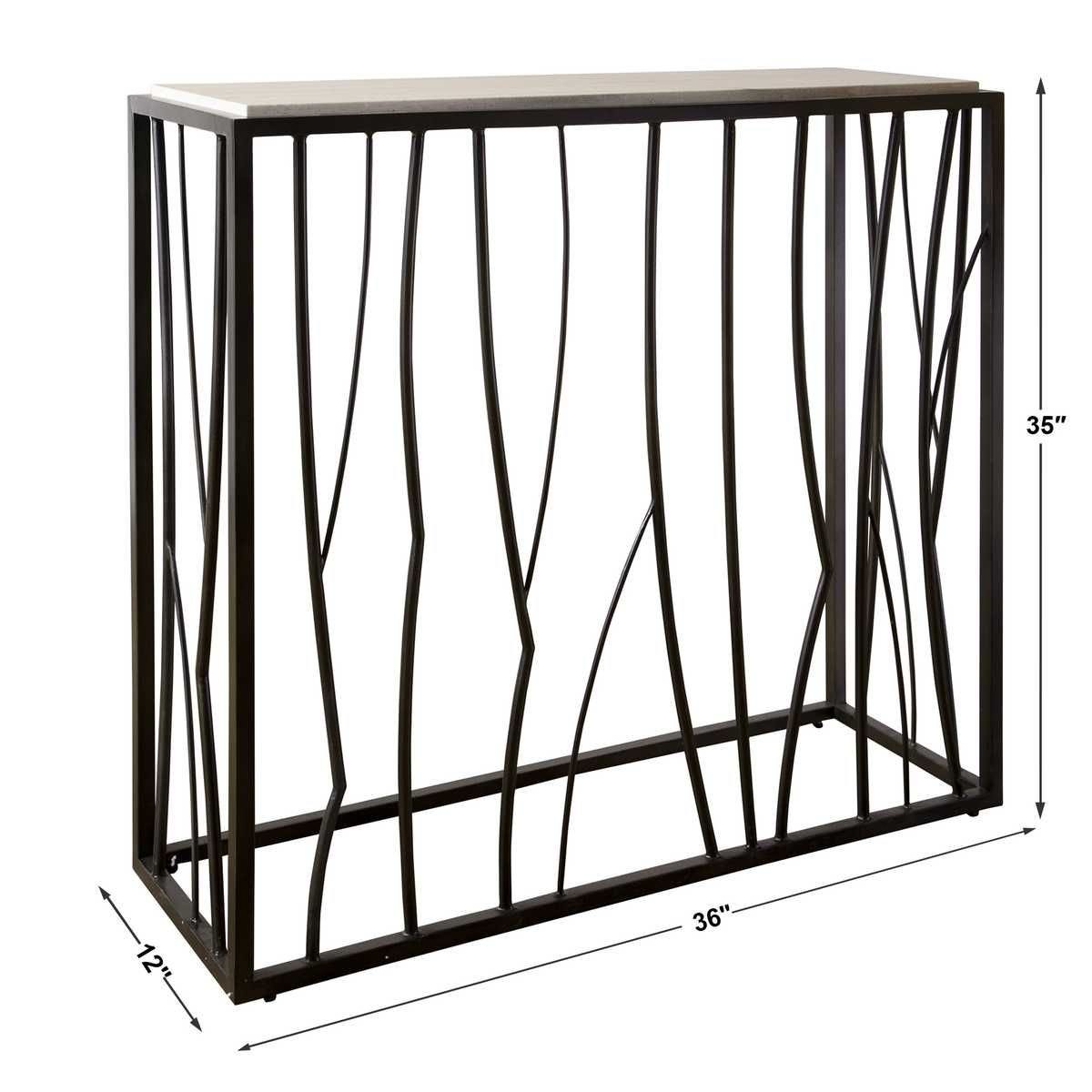 Reed Console Table, 2 CARTONS - elegant console table for modern living room decor | Image 6 | InSTYLE Home & Rugs