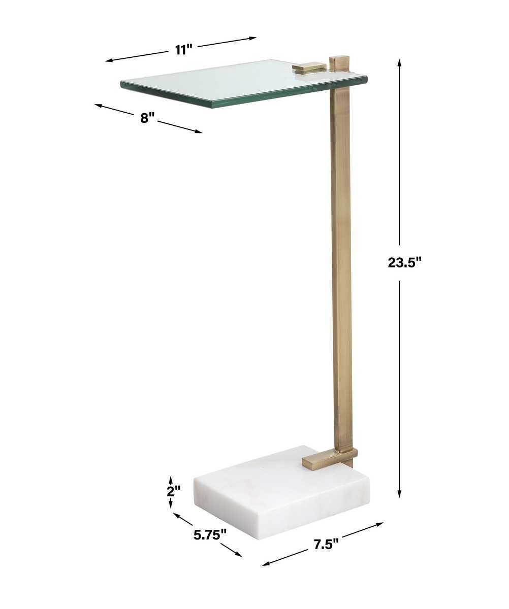 Butler Accent Table, White - small accent table with storage for a clutter-free space | Image 8 | InSTYLE Home & Rugs