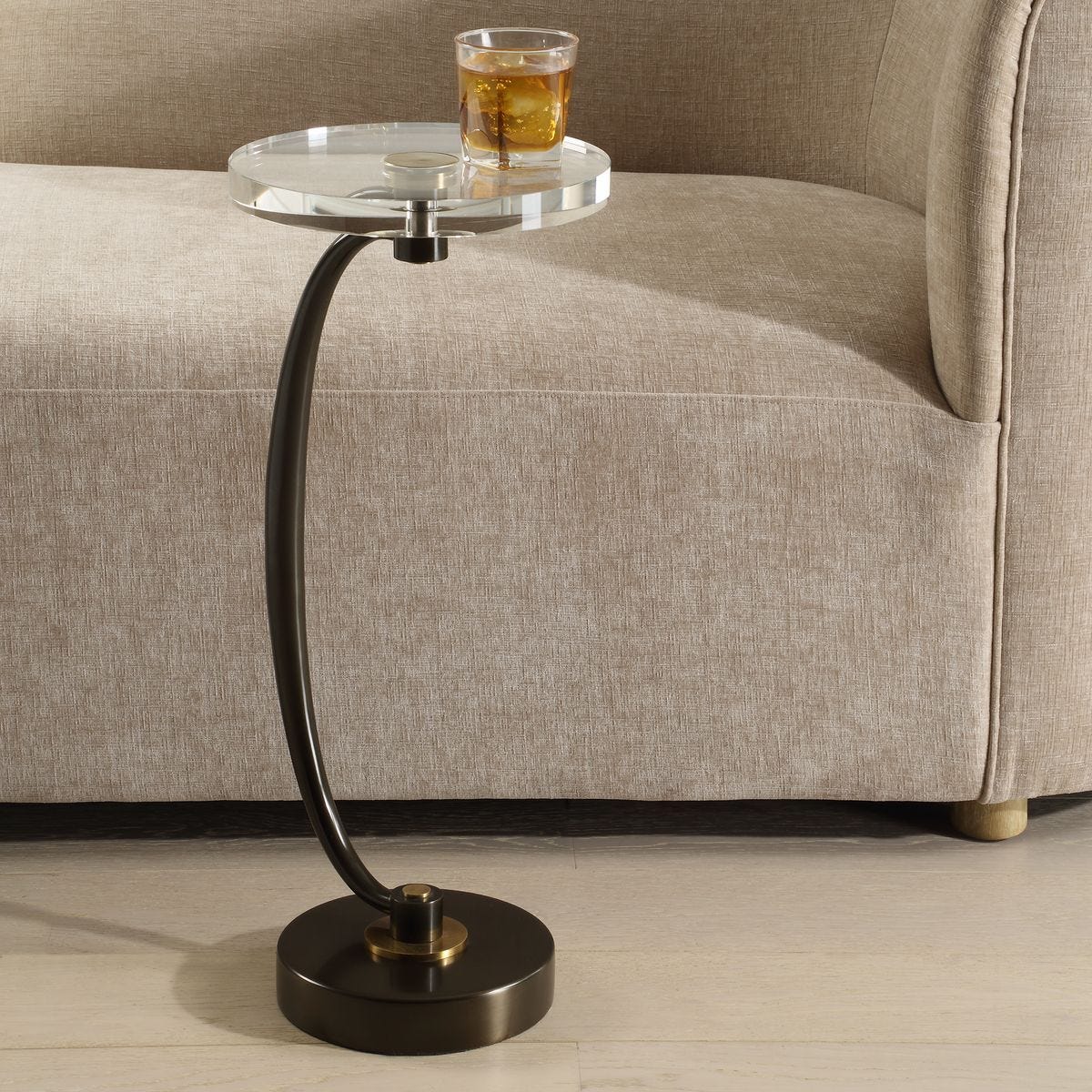 Waveney Drink Table, Bronze - accent tables for living rooms | Image 3 | InSTYLE Home & Rugs
