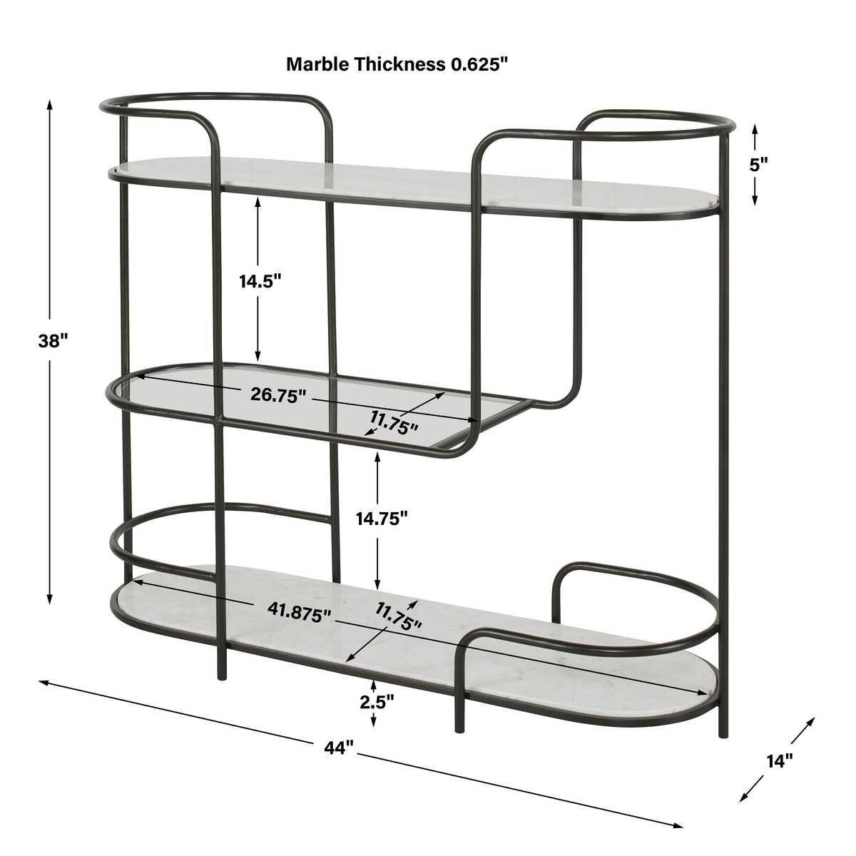 Trolley Bar Console, 2 Cartons - versatile console for stylish storage and display in any room | Image 7 | InSTYLE Home & Rugs