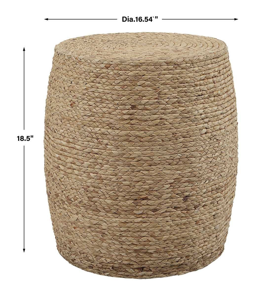 Resort Accent Stool, Natural - compact and stylish design | Image 4 | InSTYLE Home & Rugs