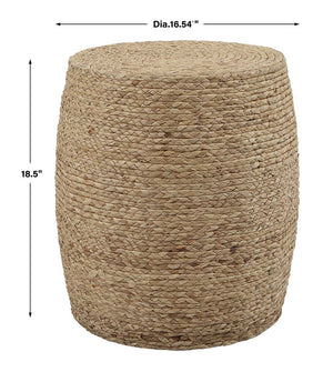 Resort Accent Stool, Natural - compact and stylish design | Image 4 | InSTYLE Home & Rugs
