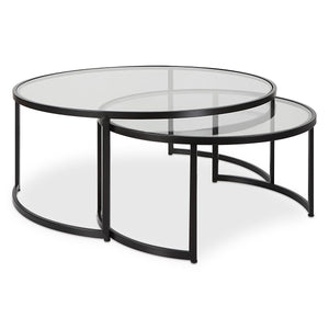 Rhea Nesting Coffee Tables, Black, S/2 - functional centerpieces for homes | Image 2 | InSTYLE Home & Rugs