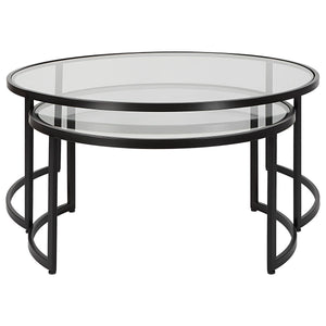 Rhea Nesting Coffee Tables, Black, S/2 - functional centerpieces for homes | Image 4 | InSTYLE Home & Rugs