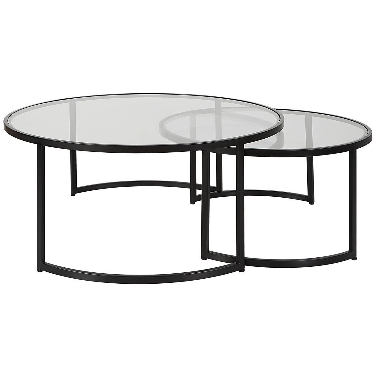 Rhea Nesting Coffee Tables, Black, S/2 - functional centerpieces for homes | Image 5 | InSTYLE Home & Rugs