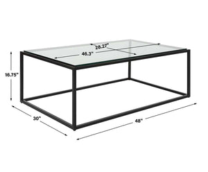 Bravura Coffee Table, Black - stylish tables for living rooms | Image 6 | InSTYLE Home & Rugs