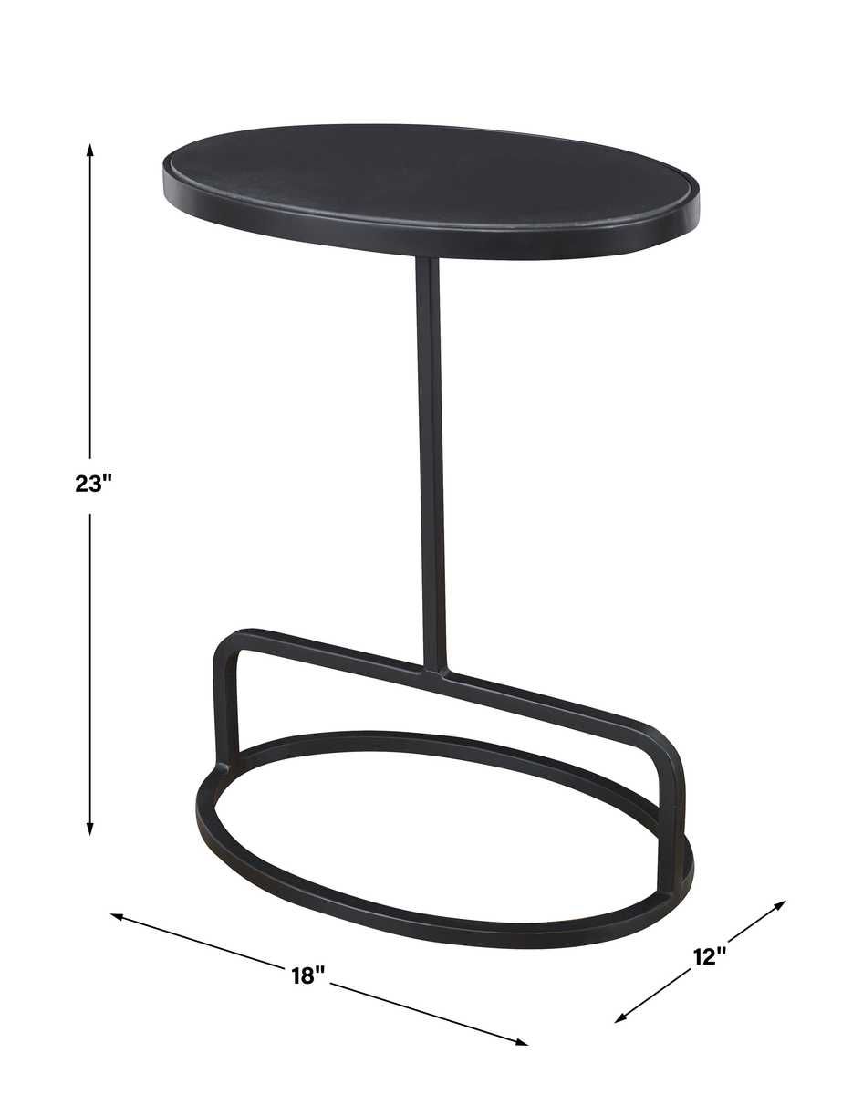 Jessenia Accent Table, Black - chic accent table for contemporary home interiors | Image 5 | InSTYLE Home & Rugs
