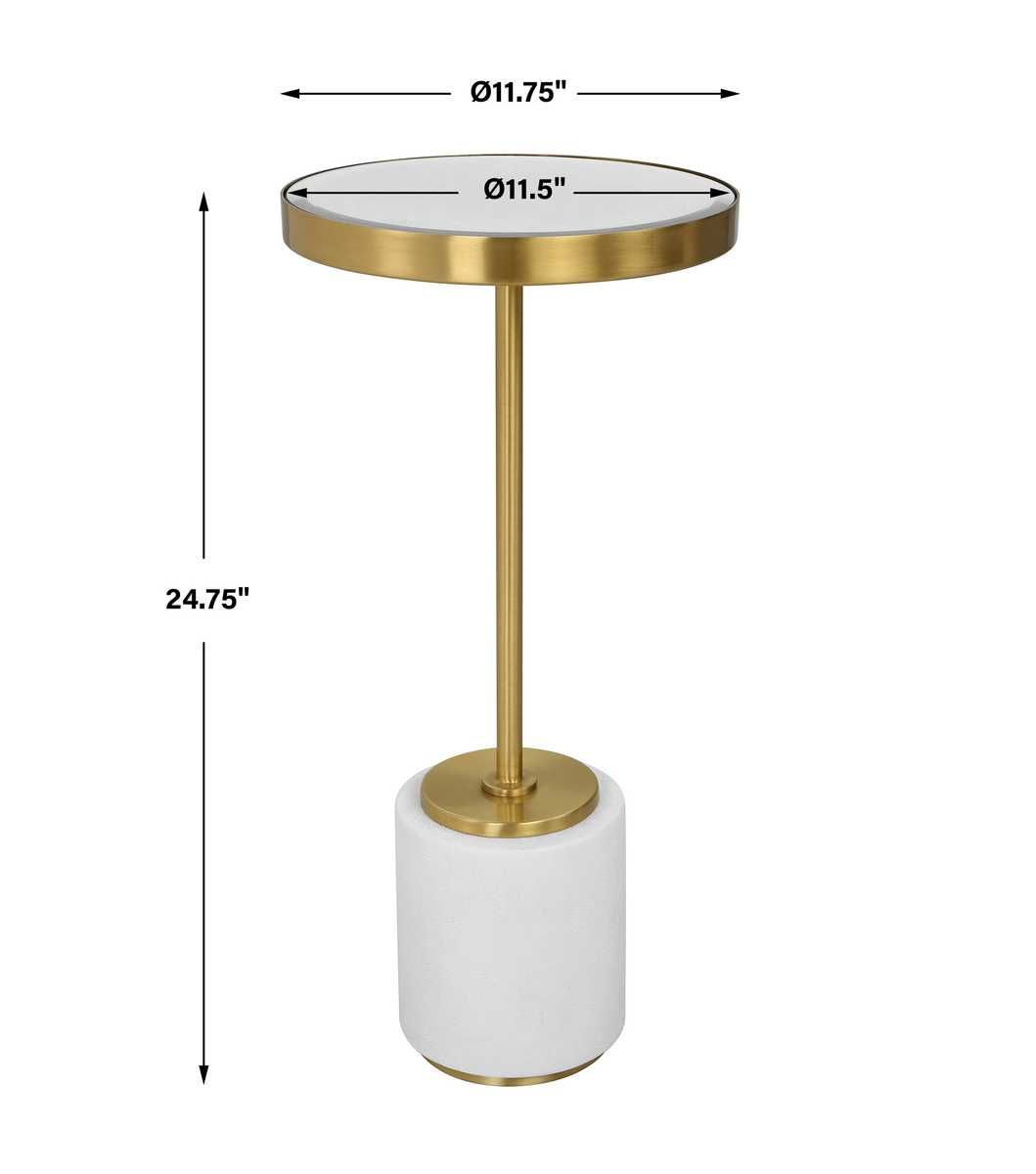 Laurier Drink Table, White - accent tables for living rooms | Image 5 | InSTYLE Home & Rugs