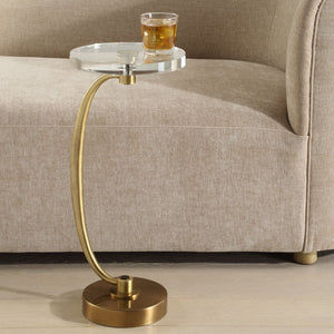 Waveney Drink Table, Brass - contemporary end table for sofas | Image 3 | InSTYLE Home & Rugs