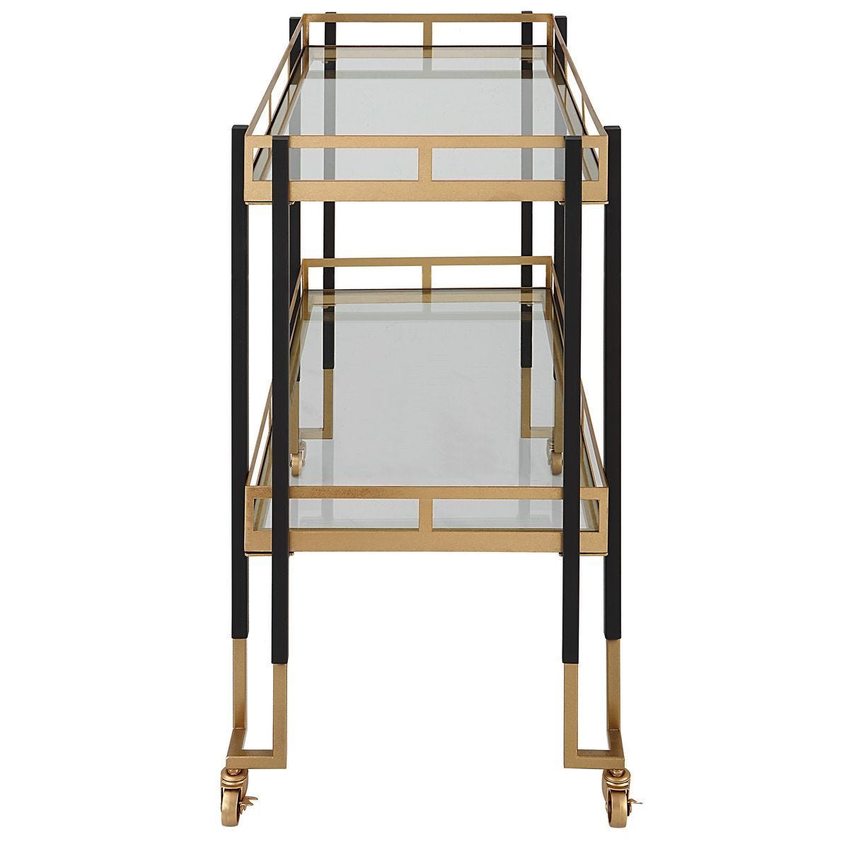 Kentmore Bar Cart - compact bar cart for small spaces and home entertainment | Image 4 | InSTYLE Home & Rugs