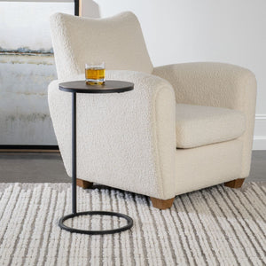 Brunei Accent Table, Nickel - chic accent table for contemporary home interiors | Image 1 | InSTYLE Home & Rugs