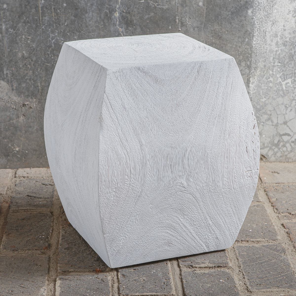 Grove Accent Stool, Ivory - perfect for small spaces | Image 5 | InSTYLE Home & Rugs