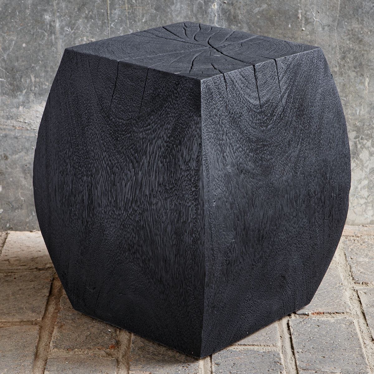 Grove Accent Stool, Black - perfect for small spaces | Image 5 | InSTYLE Home & Rugs