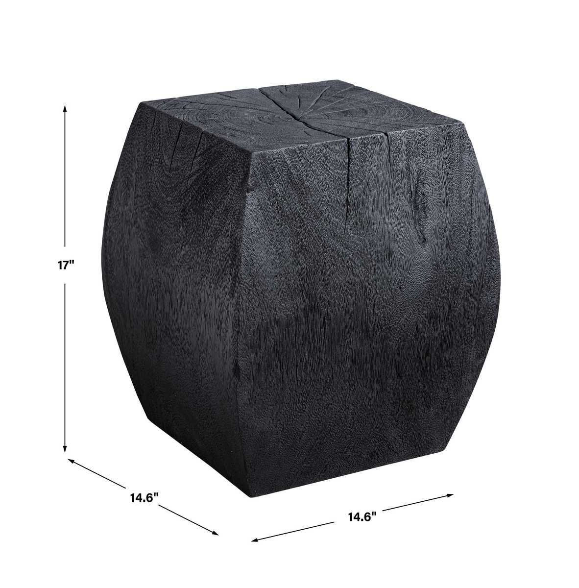 Grove Accent Stool, Black - perfect for small spaces | Image 7 | InSTYLE Home & Rugs