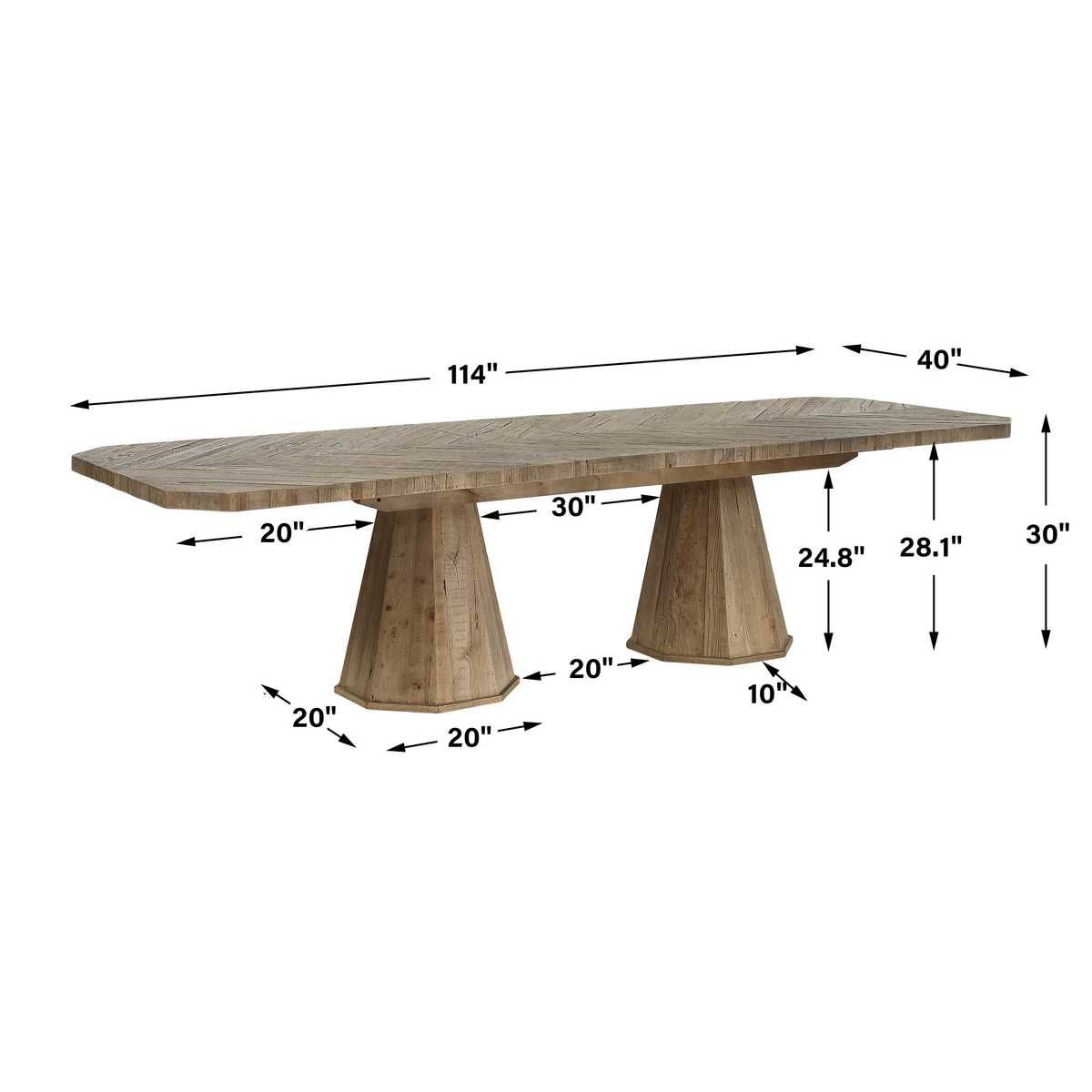 Caledon Dining Table, 2 CARTONS - perfect for family meals | Image 9 | InSTYLE Home & Rugs