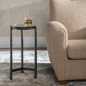 Eternity Accent Table, Gunmetal - functional accent table with unique design for any room | Image 1 | InSTYLE Home & Rugs