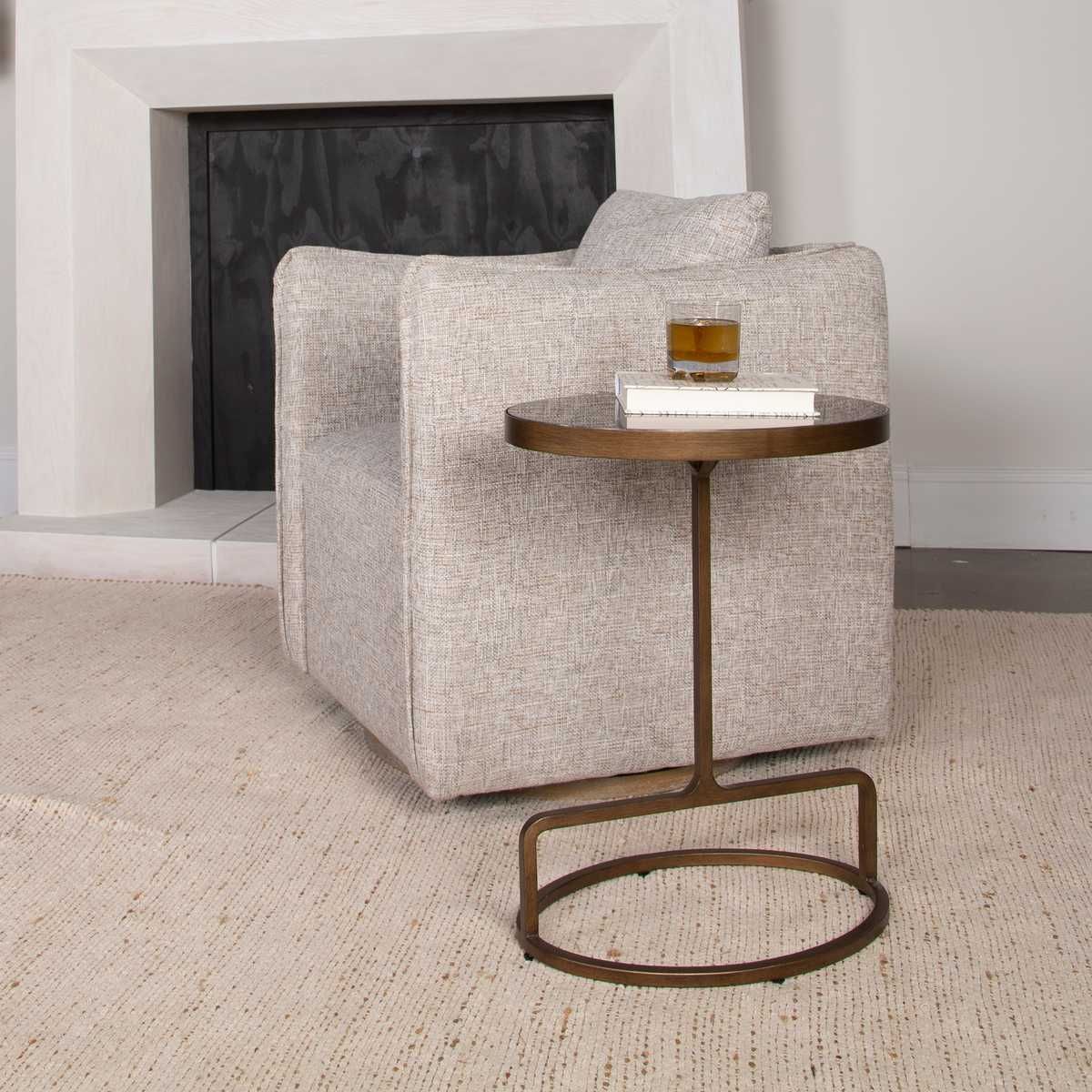 Jessenia Accent Table, Bluestone - chic accent table for contemporary home interiors | Image 3 | InSTYLE Home & Rugs