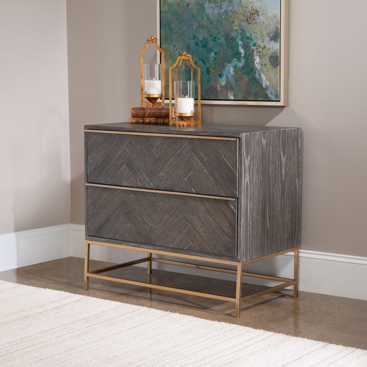 Armistead 2 Drawer Chest - versatile drawer unit for office, bedroom, or living space | Image 9 | InSTYLE Home & Rugs
