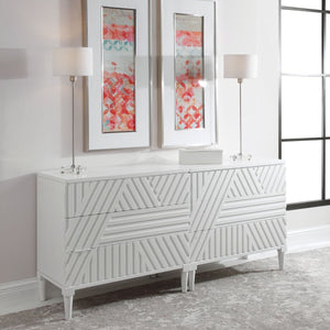 Colby 3 Drawer Chest, White - versatile drawer unit for office, bedroom, or living space | Image 3 | InSTYLE Home & Rugs