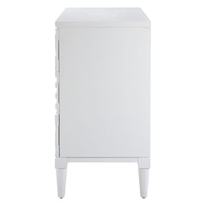 Colby 3 Drawer Chest, White - versatile drawer unit for office, bedroom, or living space | Image 4 | InSTYLE Home & Rugs