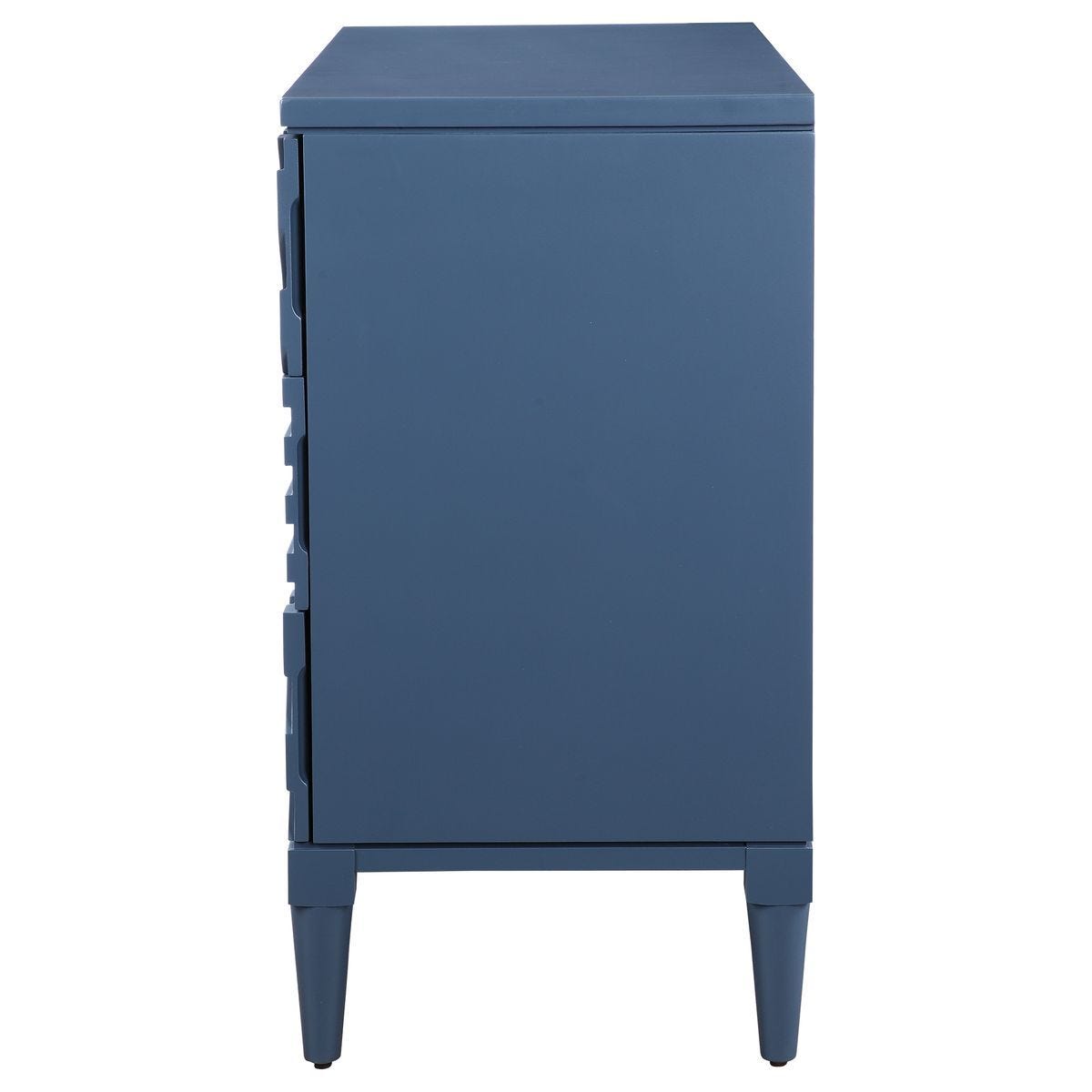 Colby 3 Drawer Chest, Blue - versatile drawer unit for office, bedroom, or living space | Image 7 | InSTYLE Home & Rugs