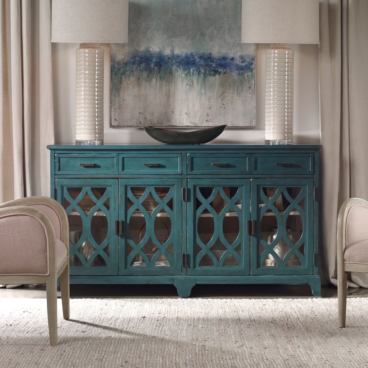 Oksana Credenza - wooden storage credenza with drawers and cabinets for versatile storage | Image 3 | InSTYLE Home & Rugs