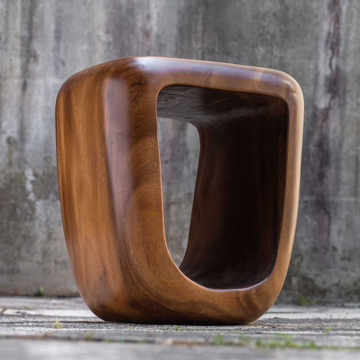 Loophole Accent Stool, Natural Wash - perfect for small spaces | Image 6 | InSTYLE Home & Rugs