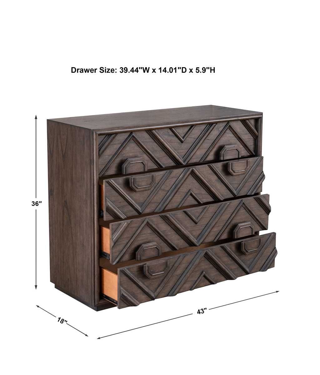 Mindra 4 Drawer Chest - versatile drawer unit for office, bedroom, or living space | Image 9 | InSTYLE Home & Rugs