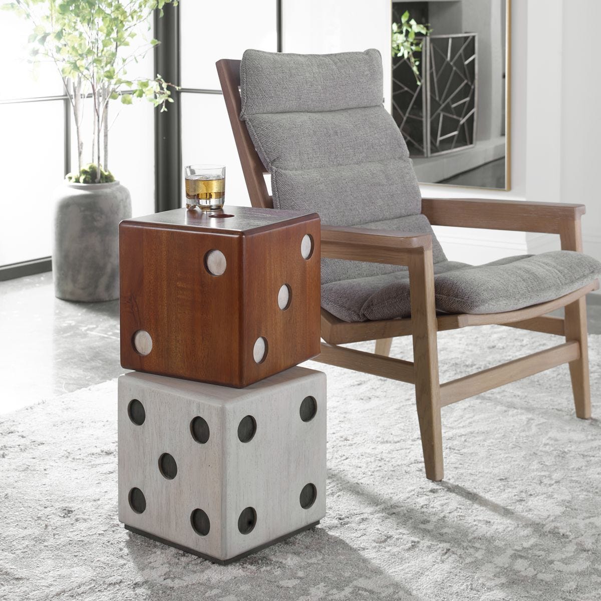 Roll the Dice Accent Table - small accent table with storage for a clutter-free space | Image 1 | InSTYLE Home & Rugs