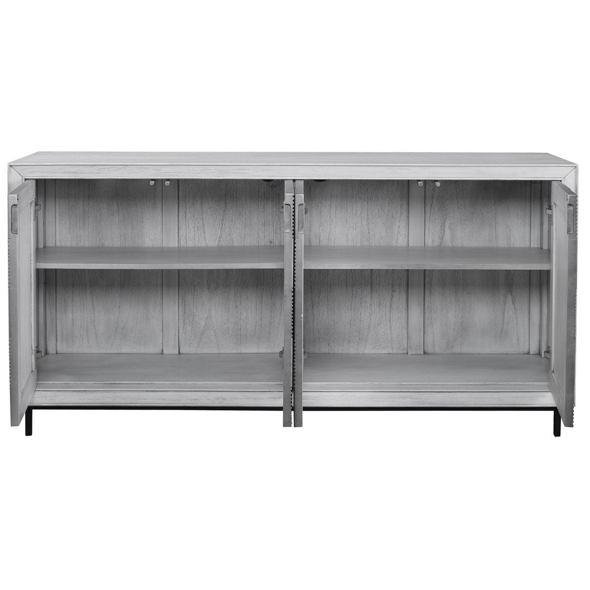 Checkerboard 4 Door Cabinet - stylish bar carts for entertaining | Image 7 | InSTYLE Home & Rugs