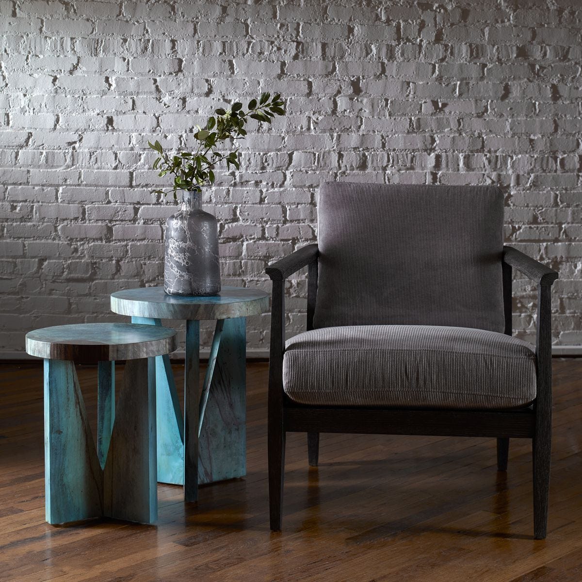 Nadette Nesting Tables, Blue, S/2 - contemporary end table for sofas | Image 1 | InSTYLE Home & Rugs