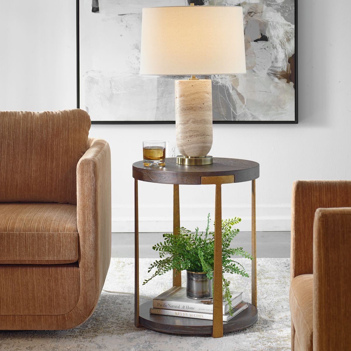 Palisade Side Table, Walnut - perfect for holding drinks, lamps, and other essentials | Image 7 | InSTYLE Home & Rugs