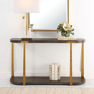 Palisade Console Table, Walnut - compact console for organizing entryway or hallway essentials | Image 1 | InSTYLE Home & Rugs