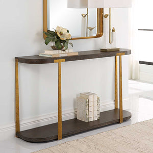 Palisade Console Table, Walnut - compact console for organizing entryway or hallway essentials | Image 7 | InSTYLE Home & Rugs