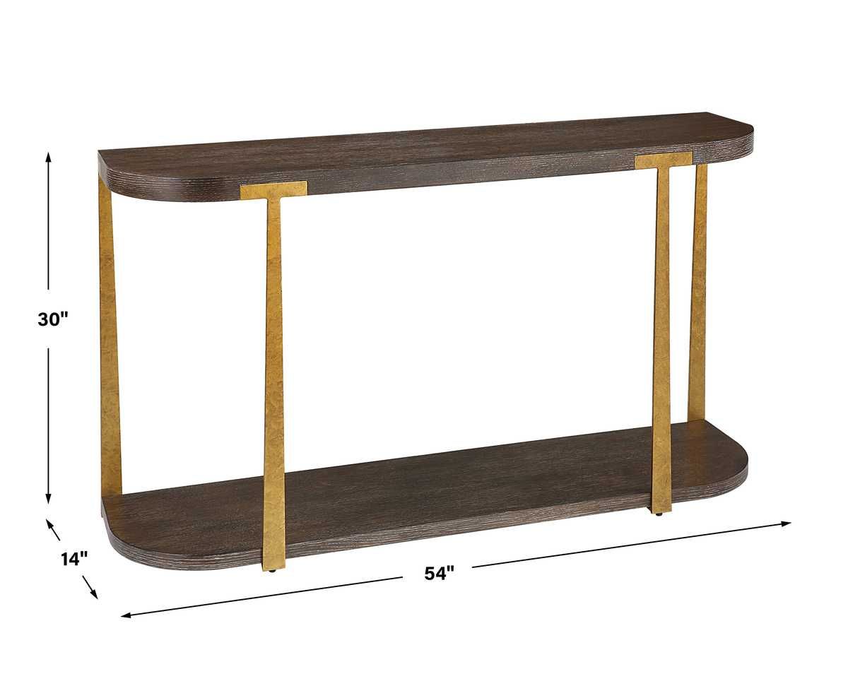 Palisade Console Table, Walnut - compact console for organizing entryway or hallway essentials | Image 9 | InSTYLE Home & Rugs