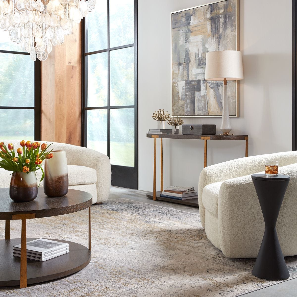 Palisade Console Table, Walnut - compact console for organizing entryway or hallway essentials | Image 6 | InSTYLE Home & Rugs