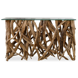 Teak Wood Console - elegant console table for modern living room decor | Image 2 | InSTYLE Home & Rugs