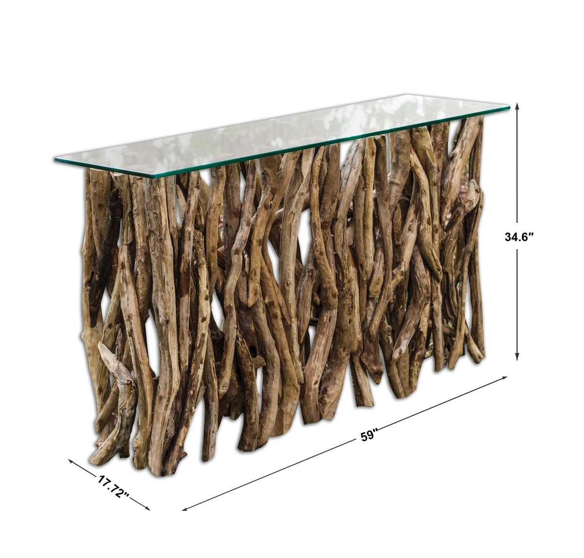 Teak Wood Console - elegant console table for modern living room decor | Image 8 | InSTYLE Home & Rugs