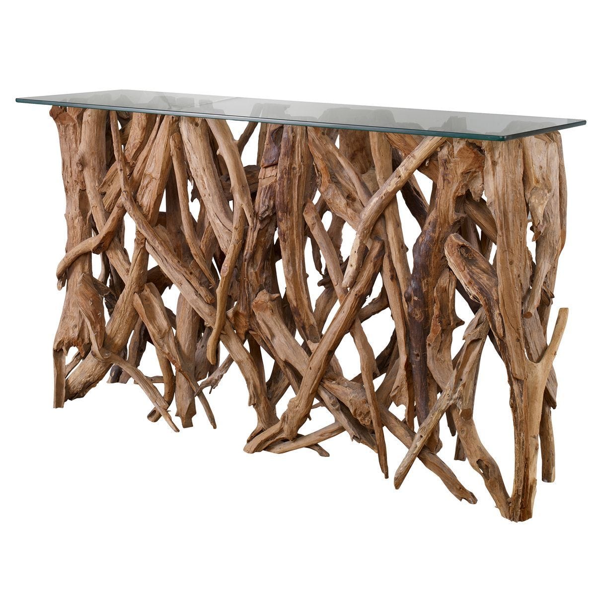 Teak Wood Console - elegant console table for modern living room decor | Image 4 | InSTYLE Home & Rugs