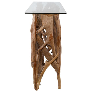 Teak Wood Console - elegant console table for modern living room decor | Image 5 | InSTYLE Home & Rugs