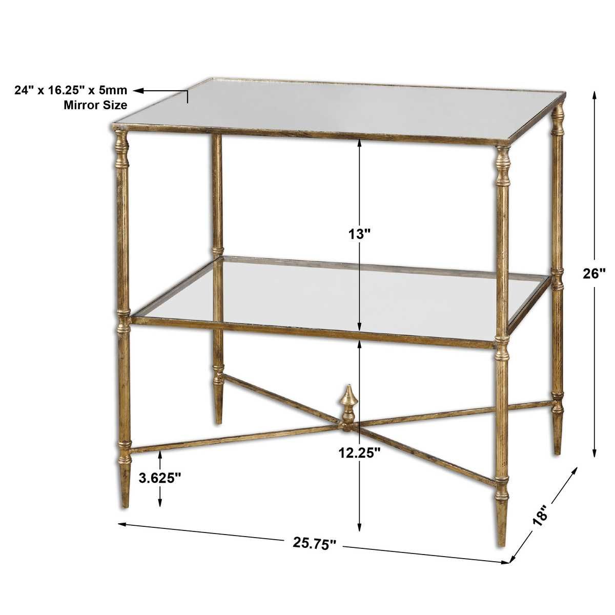Henzler Lamp Table, Gold - multi-functional lamp tables with storage space | Image 6 | InSTYLE Home & Rugs