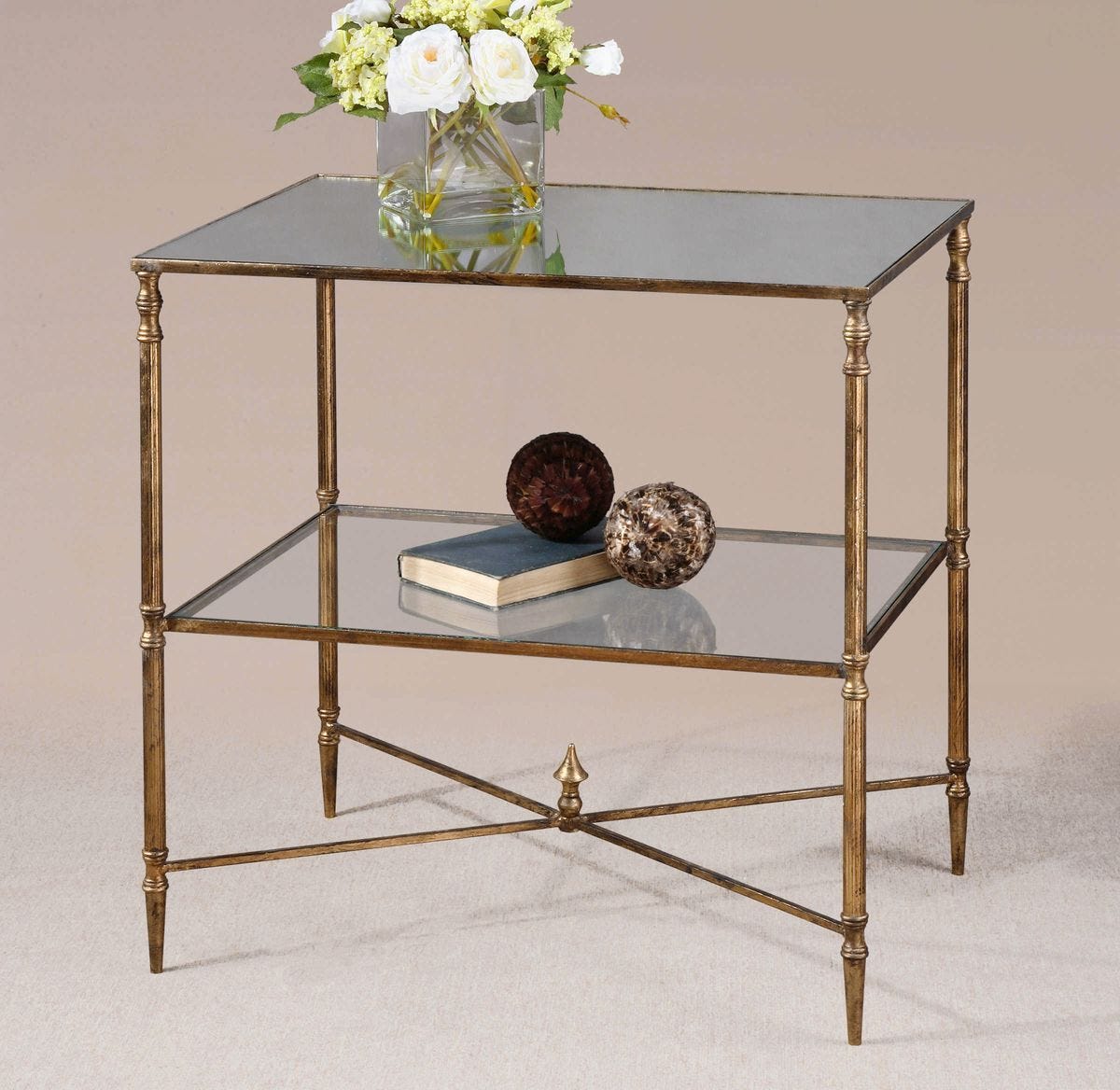 Henzler Lamp Table, Gold - multi-functional lamp tables with storage space | Image 5 | InSTYLE Home & Rugs