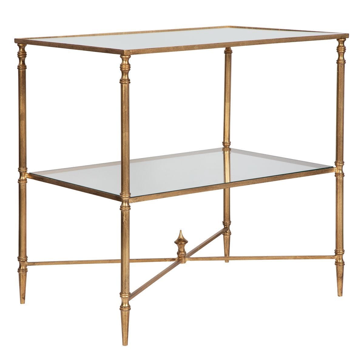 Henzler Lamp Table, Gold - multi-functional lamp tables with storage space | Image 3 | InSTYLE Home & Rugs