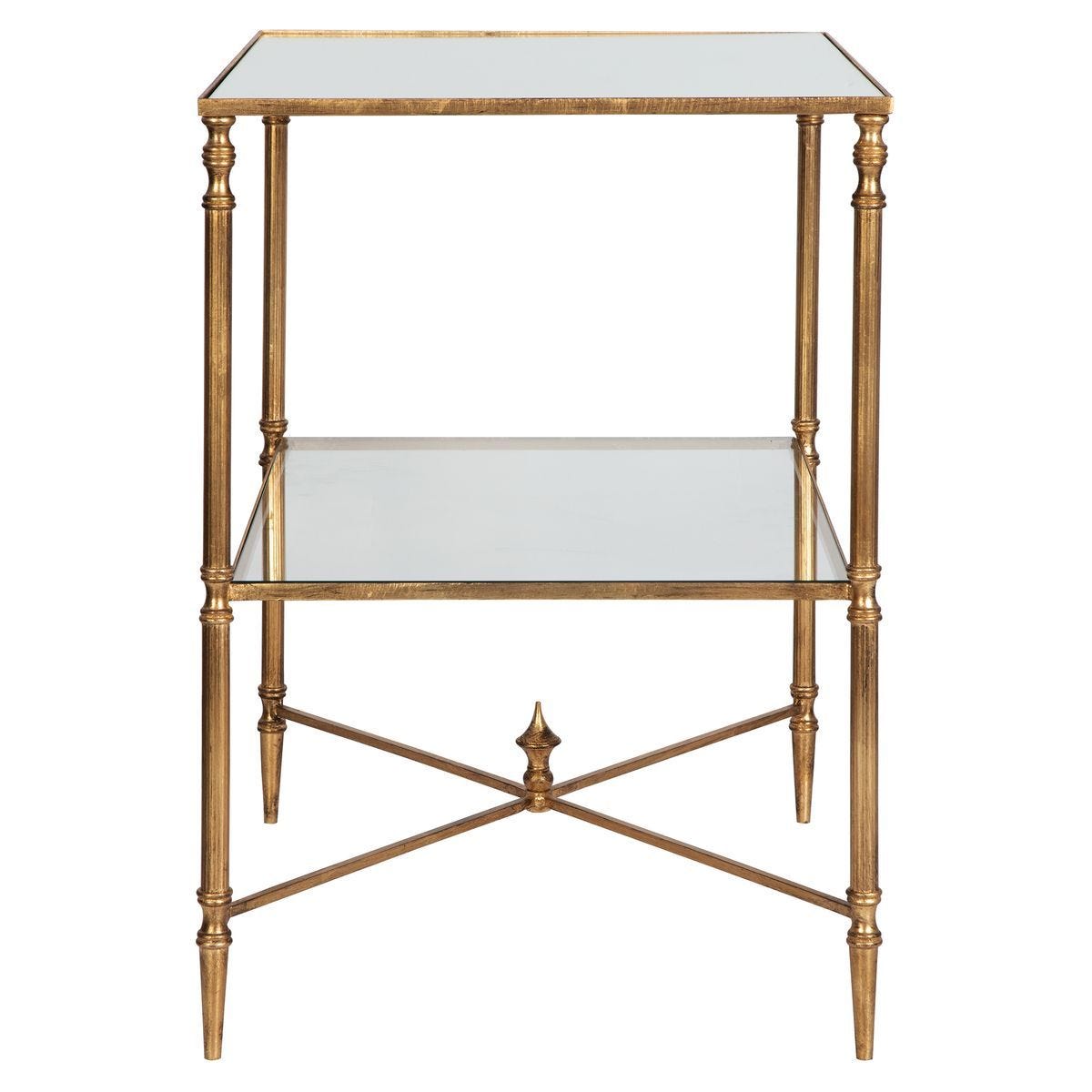 Henzler Lamp Table, Gold - multi-functional lamp tables with storage space | Image 4 | InSTYLE Home & Rugs