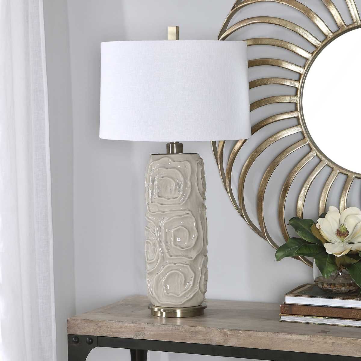Zade Table Lamp, Gray - stylish lamp for bedside tables | Image 3 | InSTYLE Home & Rugs