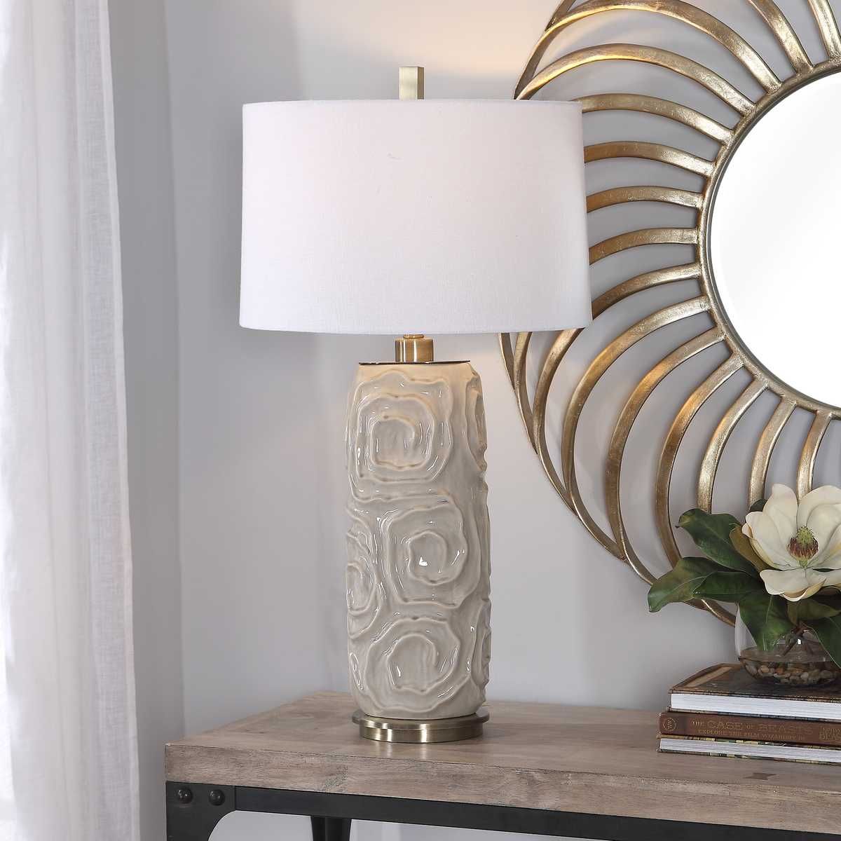 Zade Table Lamp, Gray - stylish lamp for bedside tables | Image 1 | InSTYLE Home & Rugs
